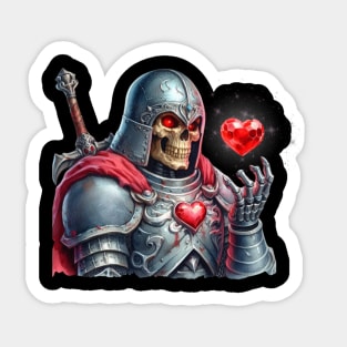 Skeleton Knight Finds Love Sticker